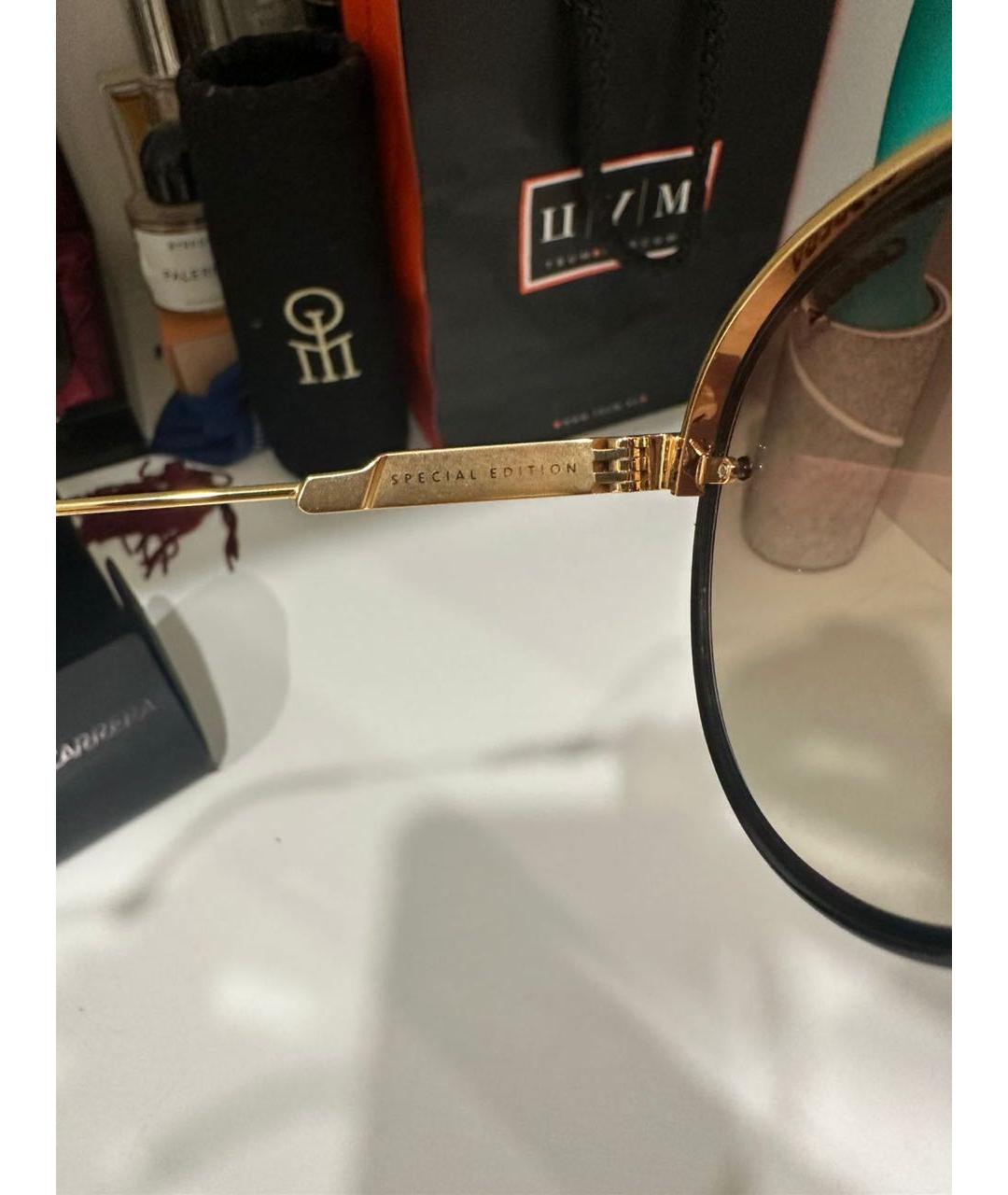 CARRERA Y CARRERA Бежевые металлические солнцезащитные очки, фото 7