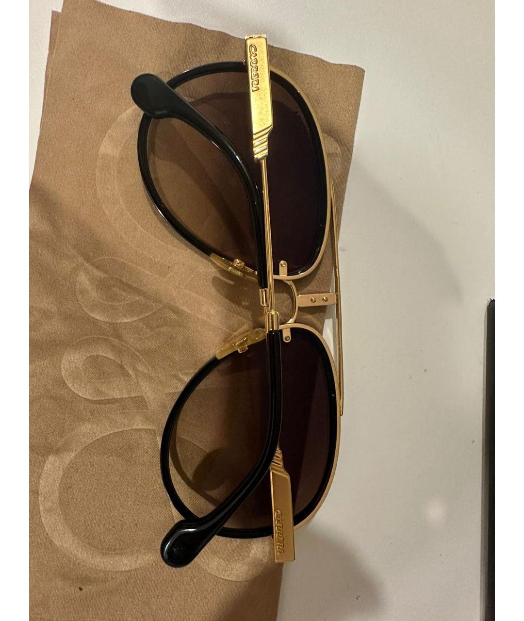 CARRERA Y CARRERA Бежевые металлические солнцезащитные очки, фото 6