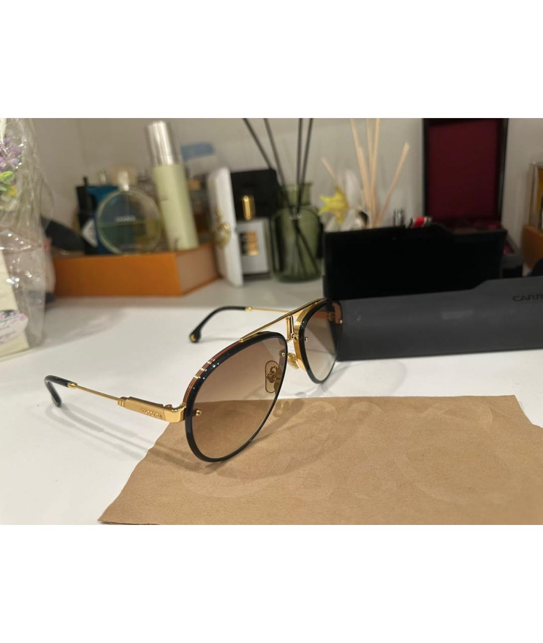 CARRERA Y CARRERA Бежевые металлические солнцезащитные очки, фото 2