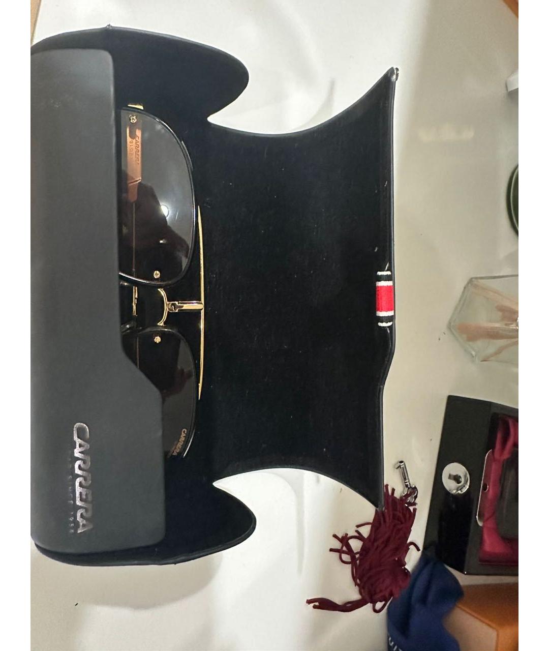 CARRERA Y CARRERA Бежевые металлические солнцезащитные очки, фото 4