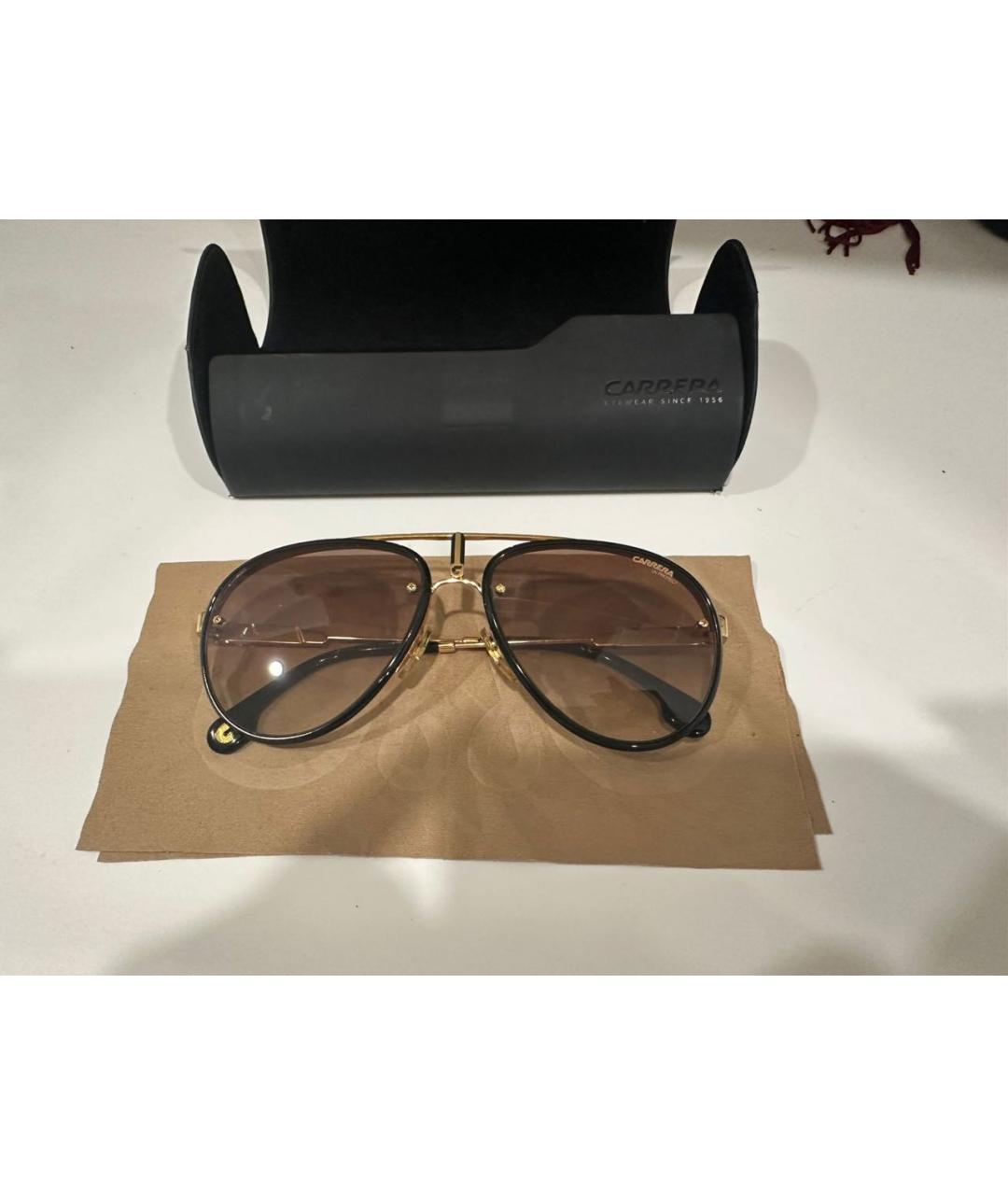 CARRERA Y CARRERA Бежевые металлические солнцезащитные очки, фото 9