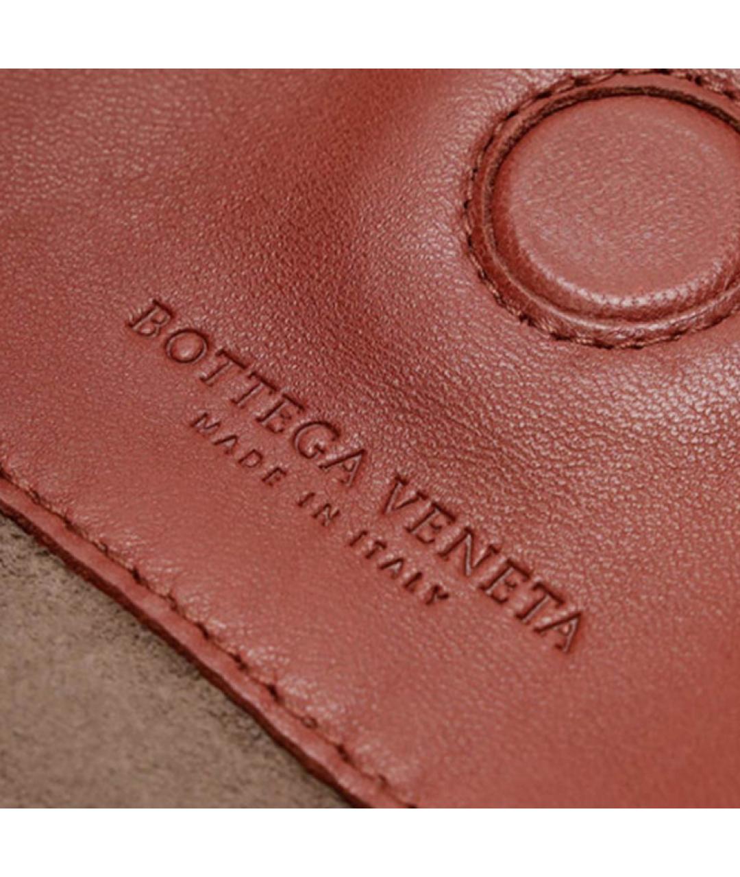 BOTTEGA VENETA Красная кожаная сумка через плечо, фото 3