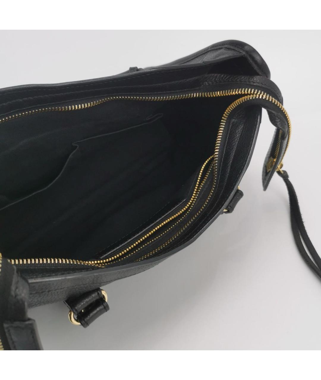 BALENCIAGA Черная кожаная сумка с короткими ручками, фото 6