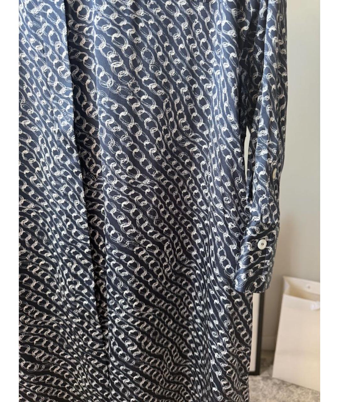 KITON Синее атласное повседневное платье, фото 5