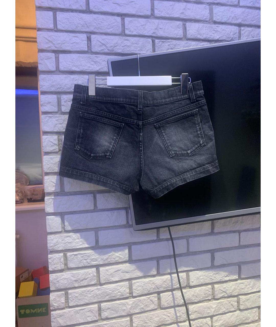 GUCCI Антрацитовые хлопковые шорты, фото 2