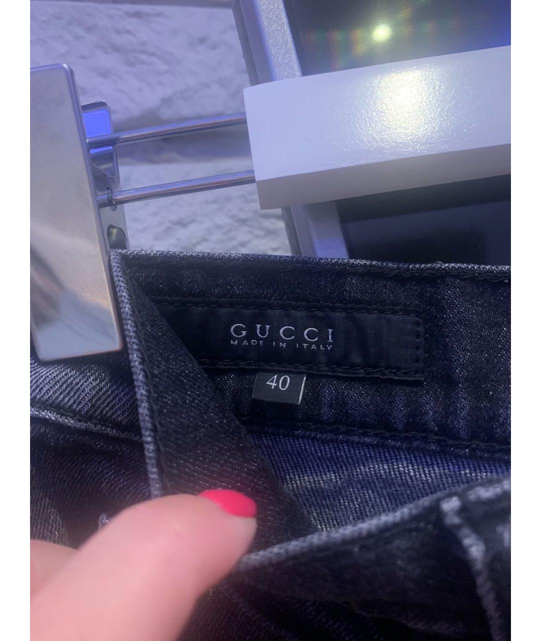 GUCCI Антрацитовые хлопковые шорты, фото 3