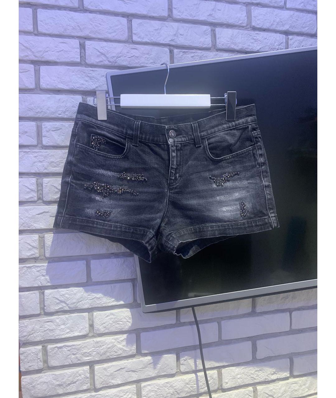 GUCCI Антрацитовые хлопковые шорты, фото 8