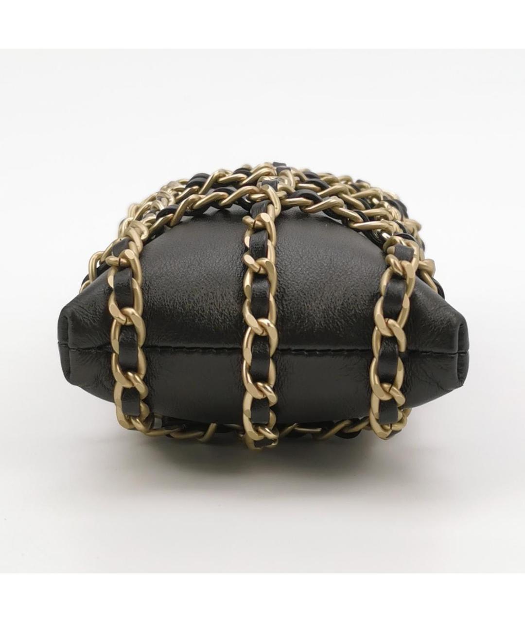 CHANEL Черная кожаная сумка через плечо, фото 5