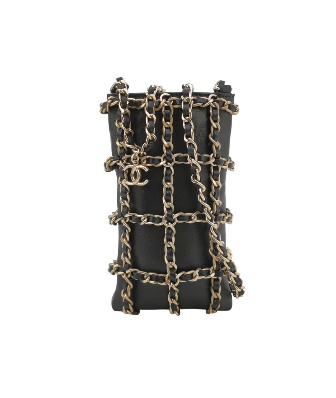 CHANEL Черная кожаная сумка через плечо, фото 9