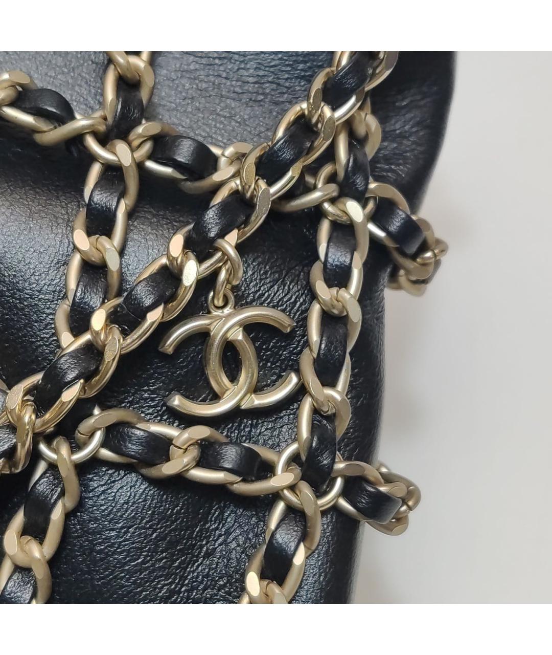 CHANEL Черная кожаная сумка через плечо, фото 7