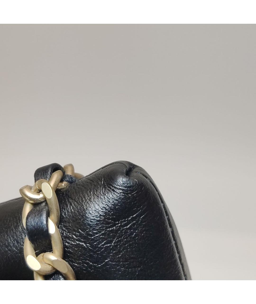 CHANEL Черная кожаная сумка через плечо, фото 8