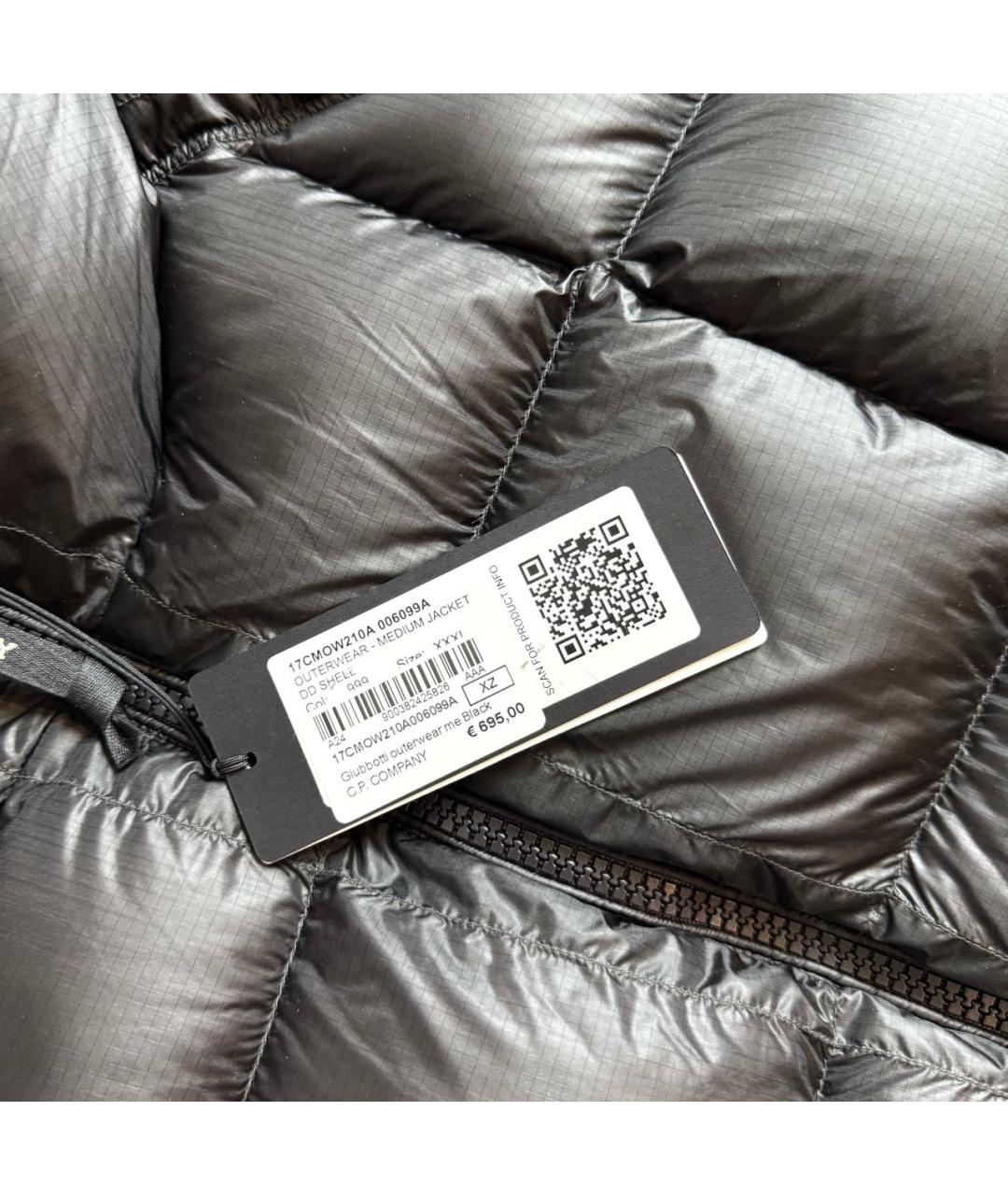 CP COMPANY Черный полиамидовый пуховик, фото 4