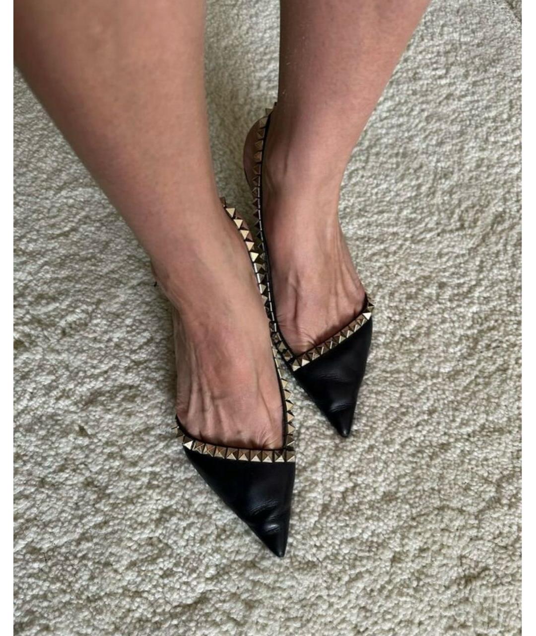 VALENTINO Черные кожаные туфли, фото 3