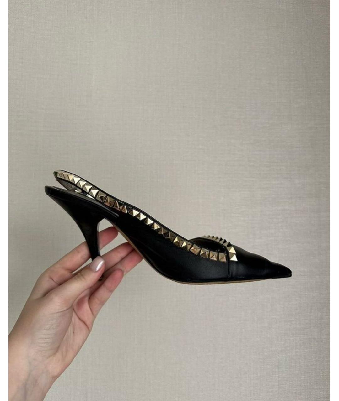 VALENTINO Черные кожаные туфли, фото 4
