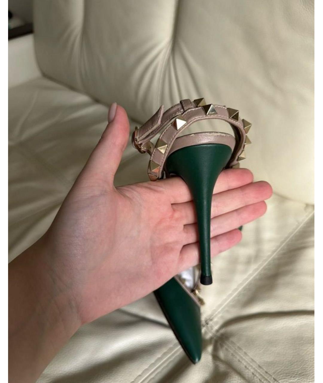 VALENTINO Зеленые кожаные туфли, фото 3