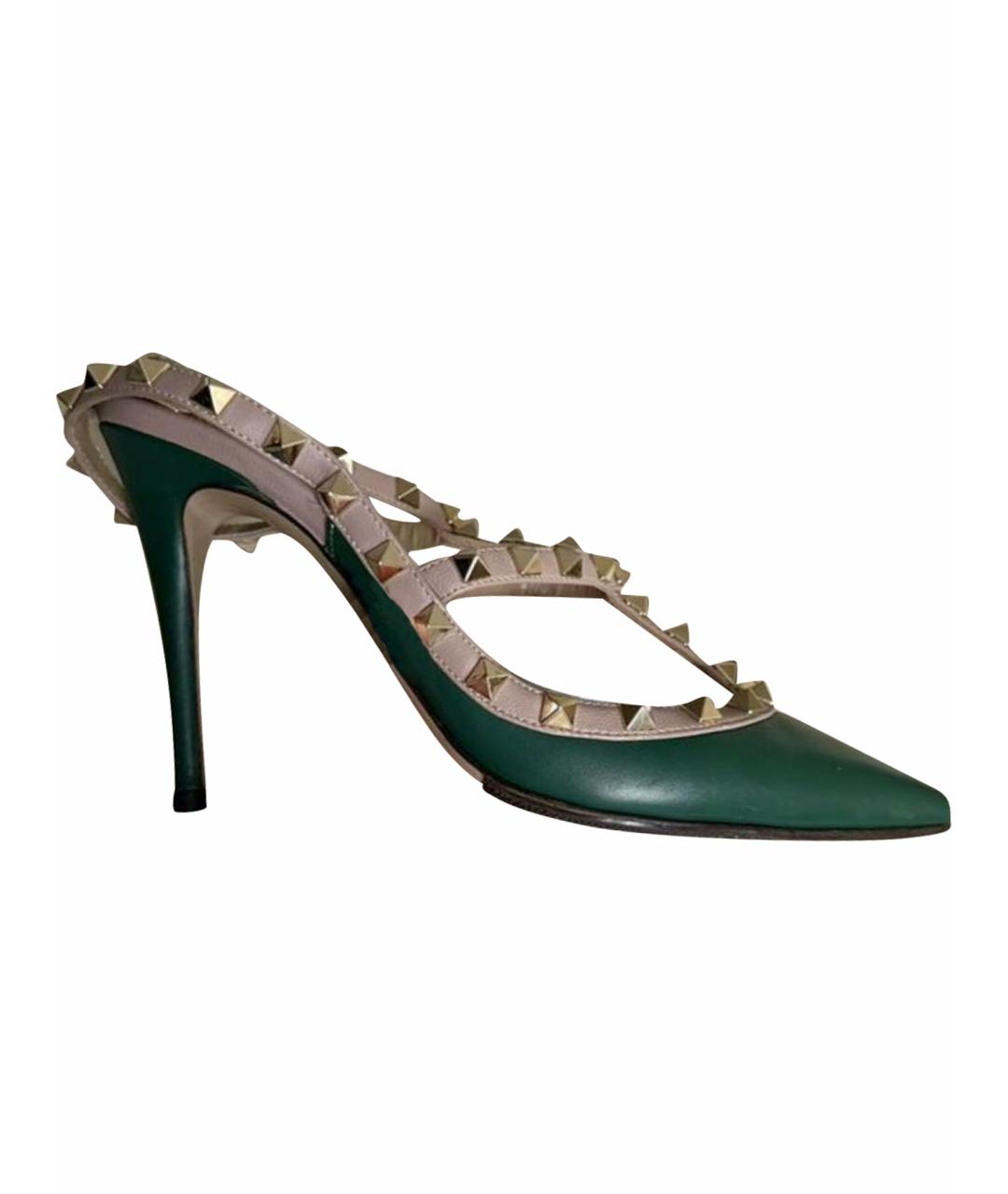 VALENTINO Зеленые кожаные туфли, фото 1
