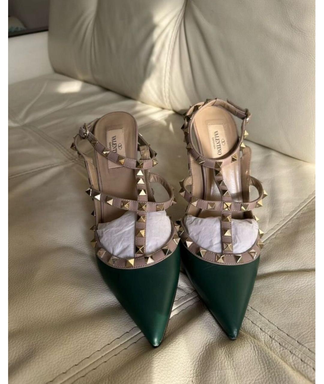 VALENTINO Зеленые кожаные туфли, фото 2