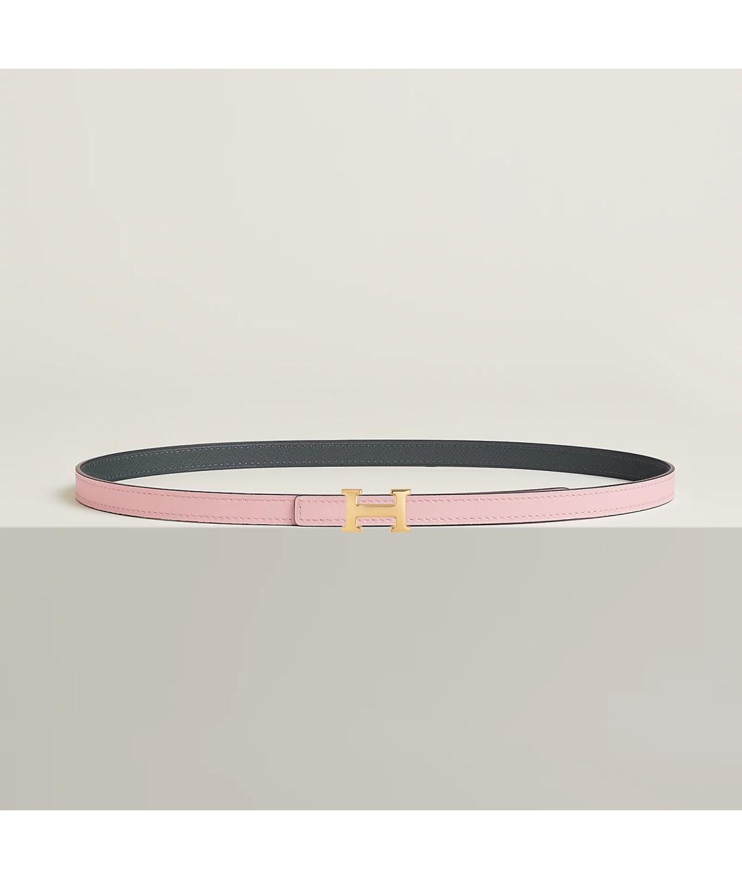 HERMES Розовый кожаный ремень, фото 3
