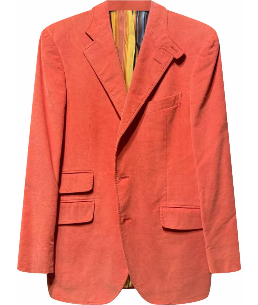 ETRO Оранжевый хлопковый пиджак, фото 1