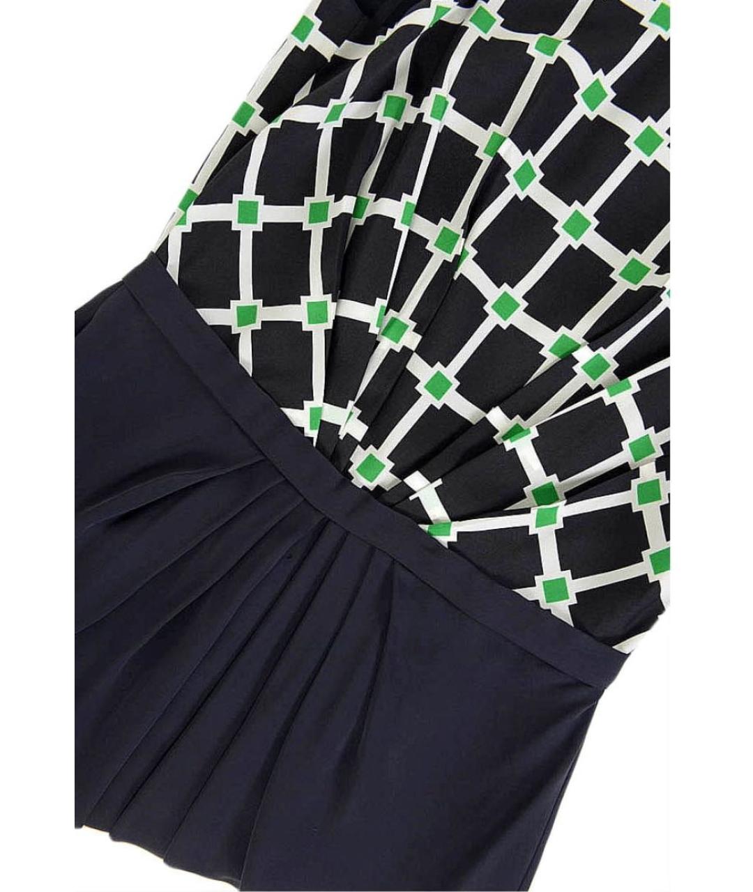 MICHAEL KORS Темно-синее шелковое повседневное платье, фото 4