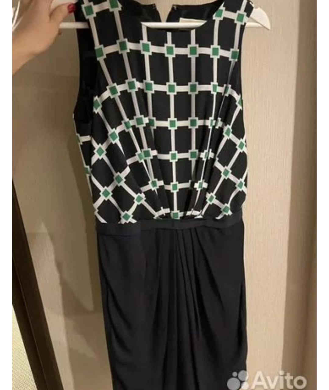 MICHAEL KORS Темно-синее шелковое повседневное платье, фото 2