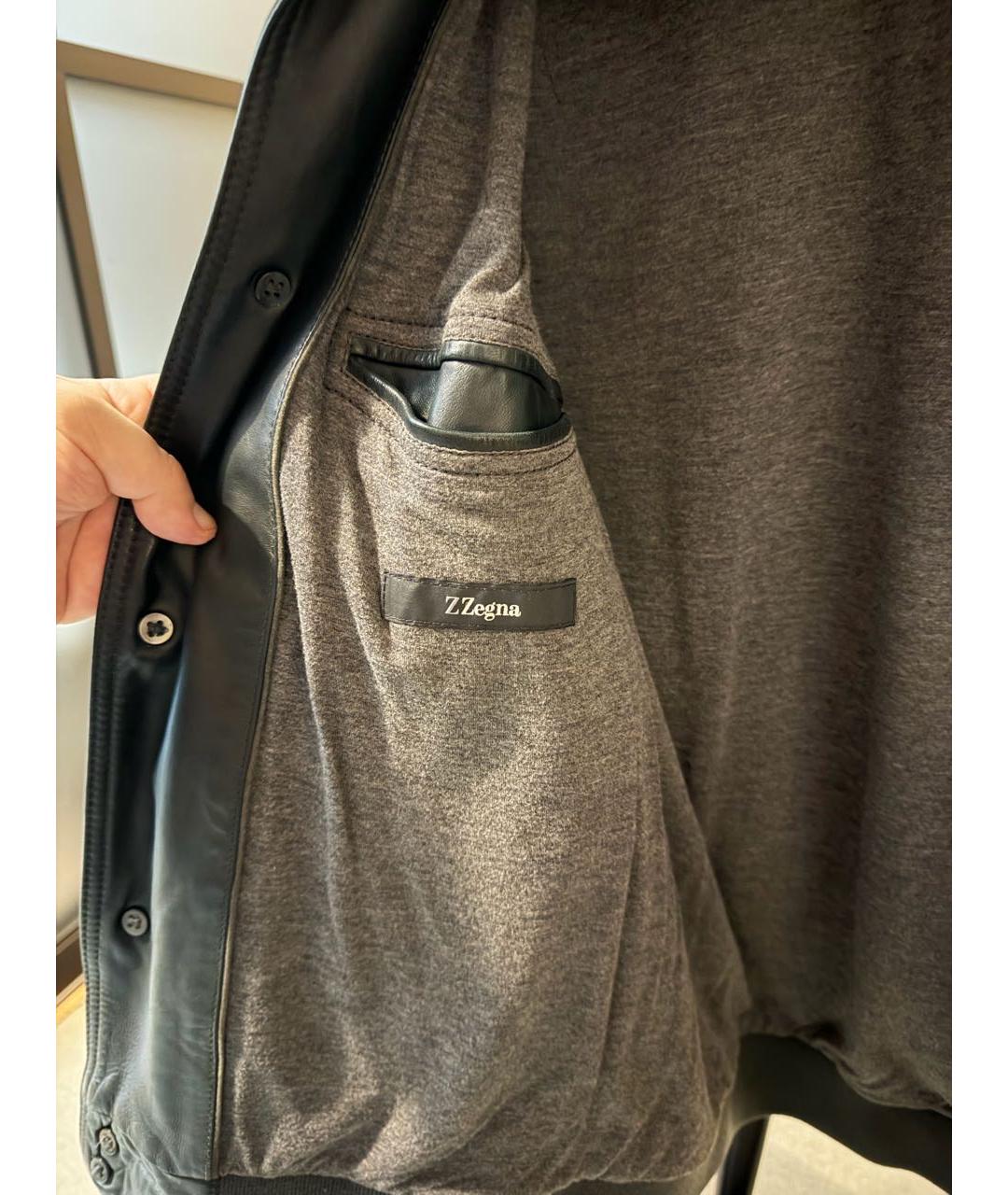 ZZEGNA Зеленая замшевая куртка, фото 3
