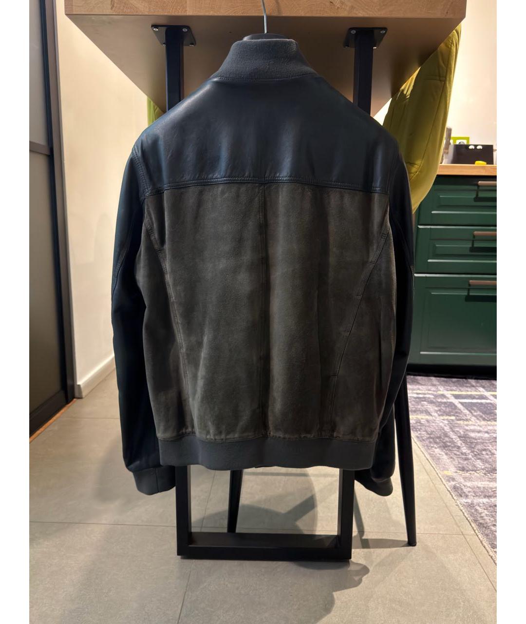 ZZEGNA Зеленая замшевая куртка, фото 2