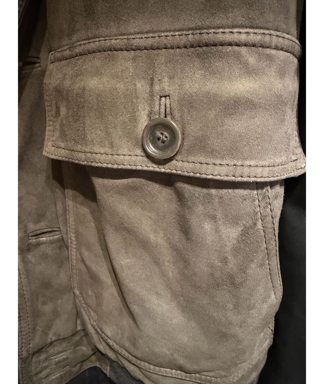 ZZEGNA Зеленая замшевая куртка, фото 7