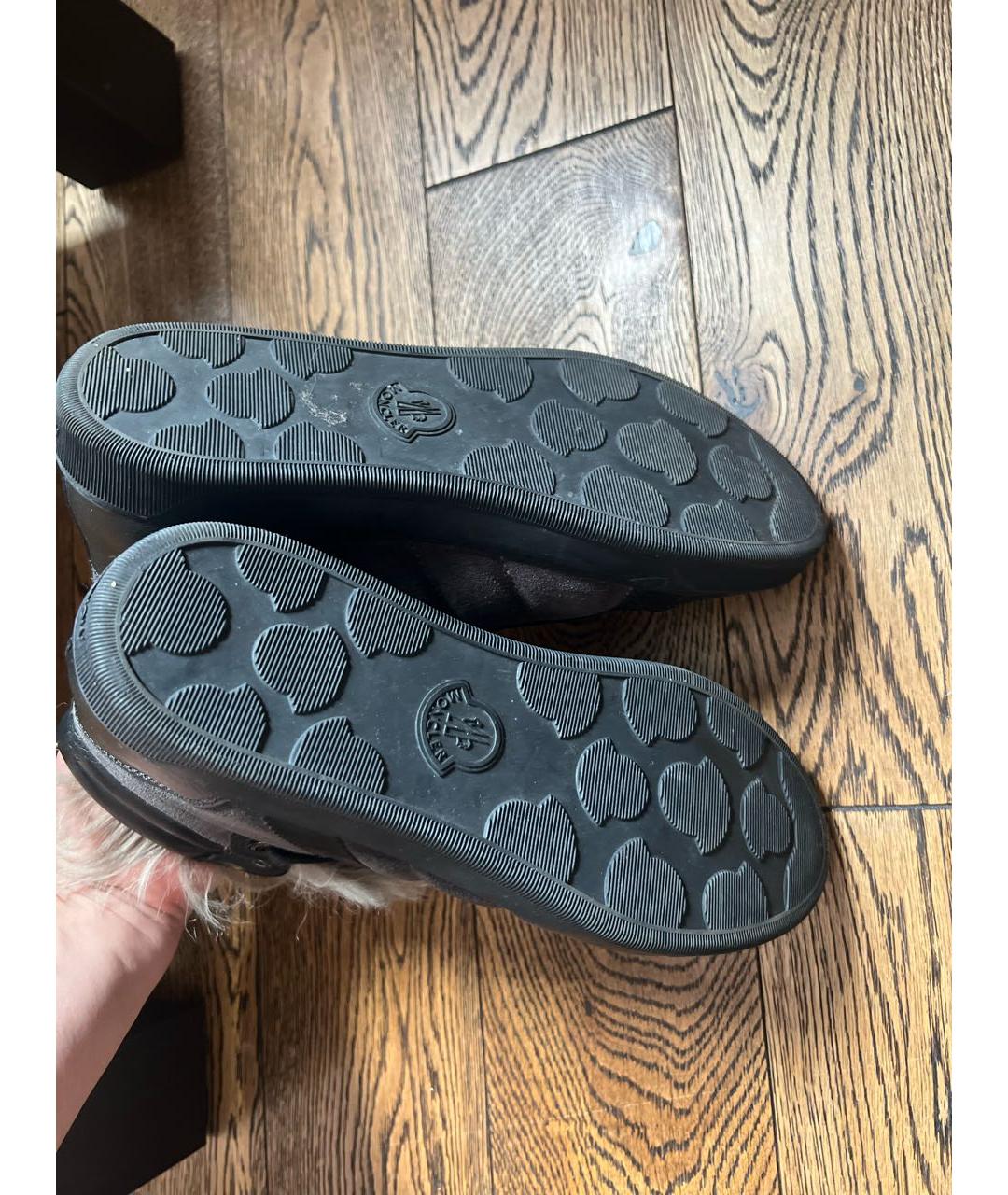 MONCLER Антрацитовые замшевые ботинки, фото 5