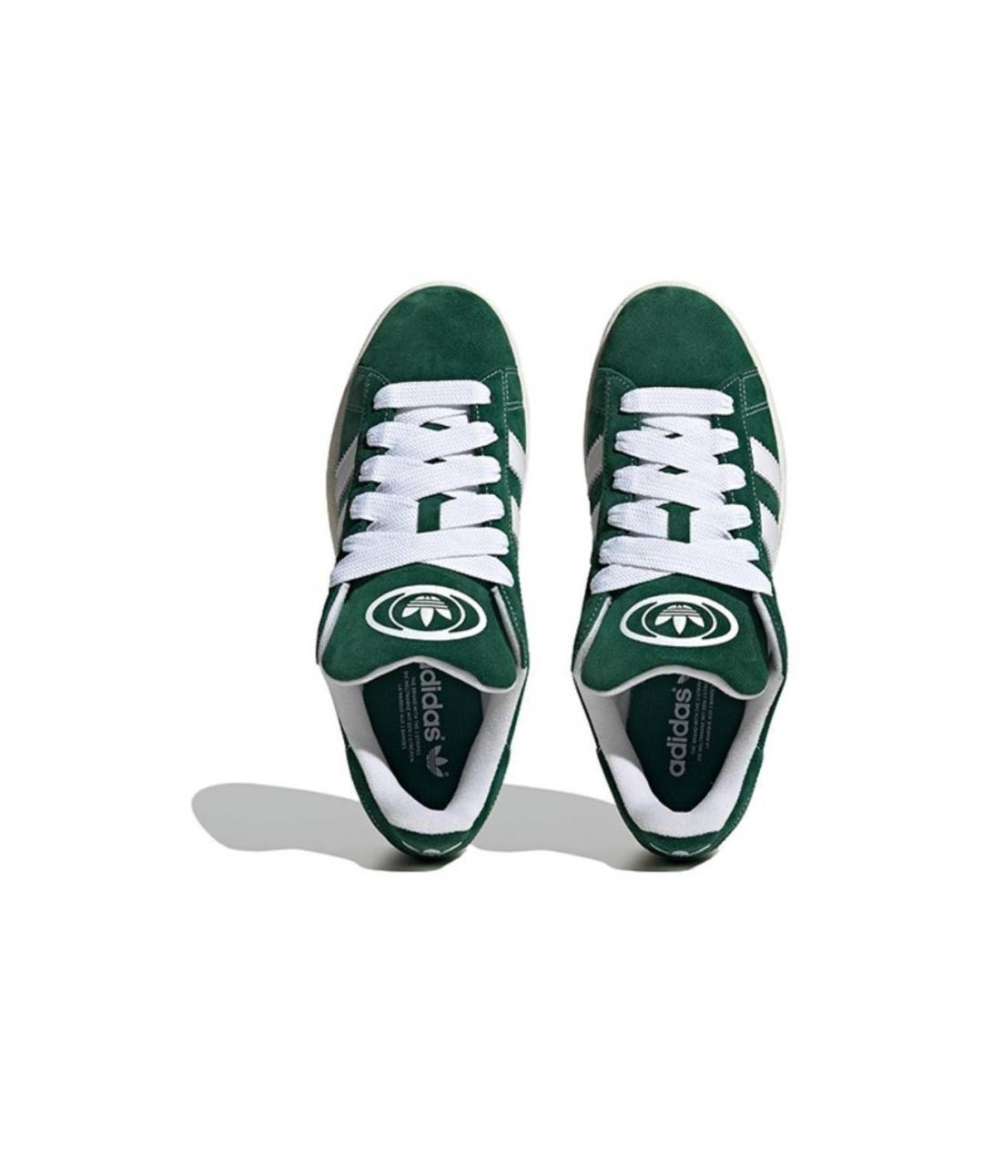 ADIDAS Зеленые замшевые низкие кроссовки / кеды, фото 3