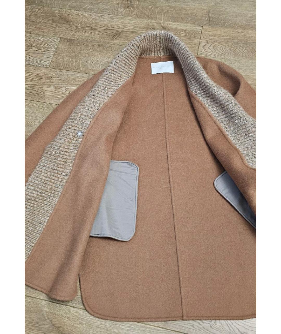FABIANA FILIPPI Коричневое шерстяное пальто, фото 2
