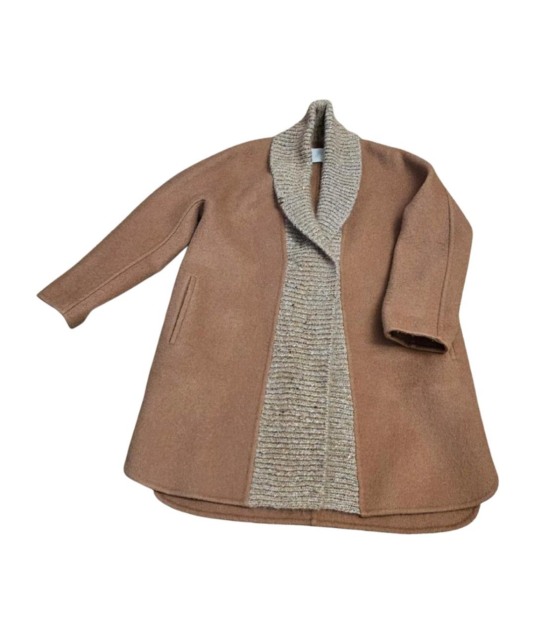 FABIANA FILIPPI Коричневое шерстяное пальто, фото 1