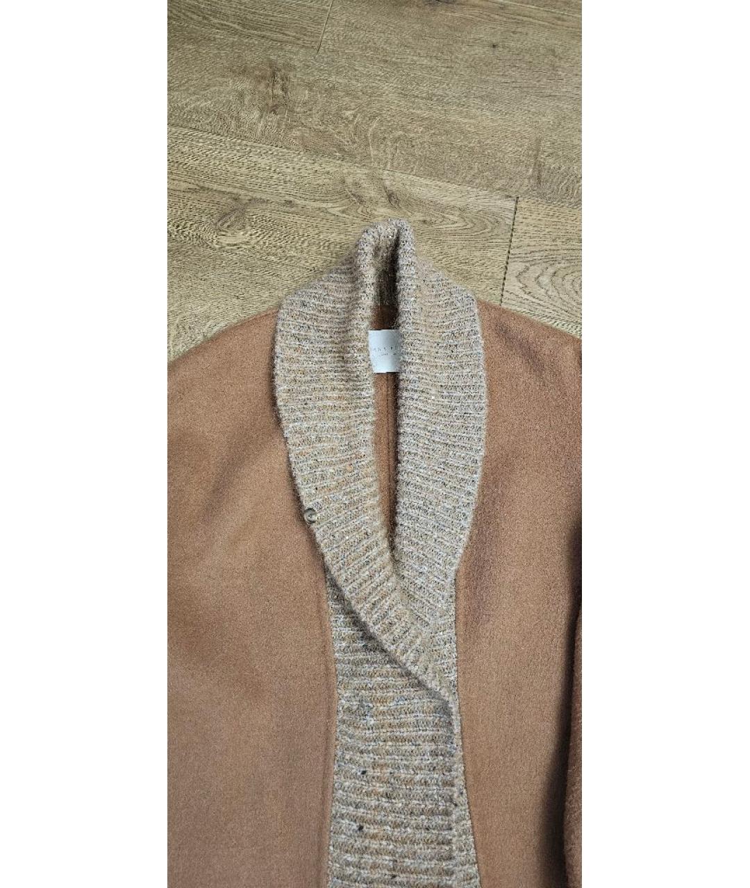 FABIANA FILIPPI Коричневое шерстяное пальто, фото 4