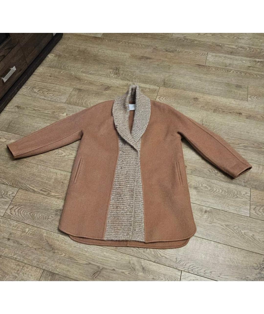 FABIANA FILIPPI Коричневое шерстяное пальто, фото 3