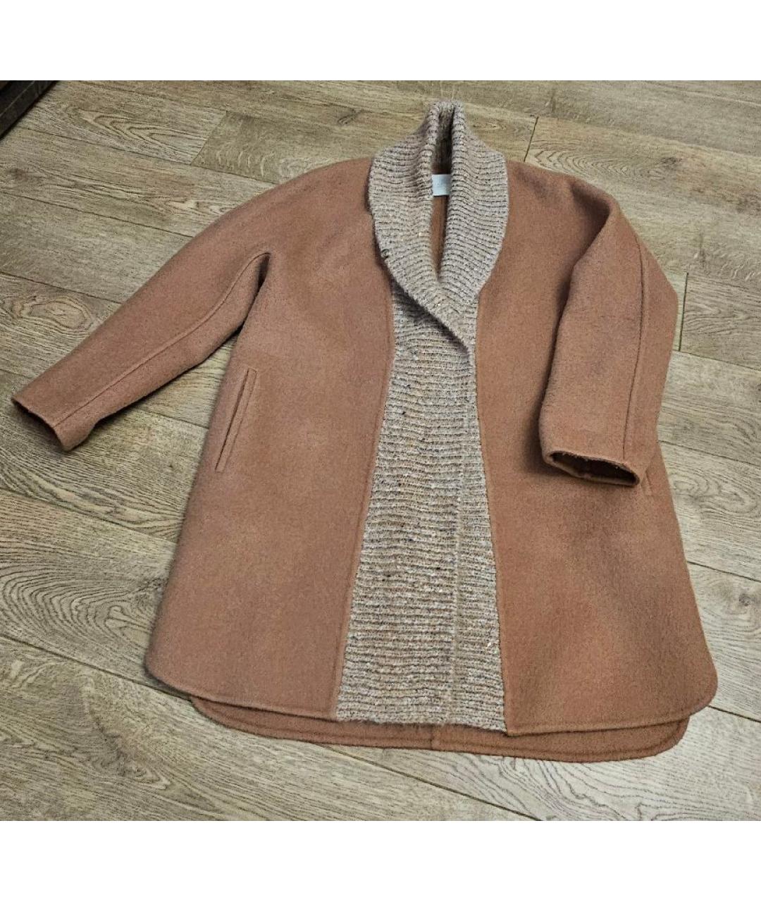 FABIANA FILIPPI Коричневое шерстяное пальто, фото 10