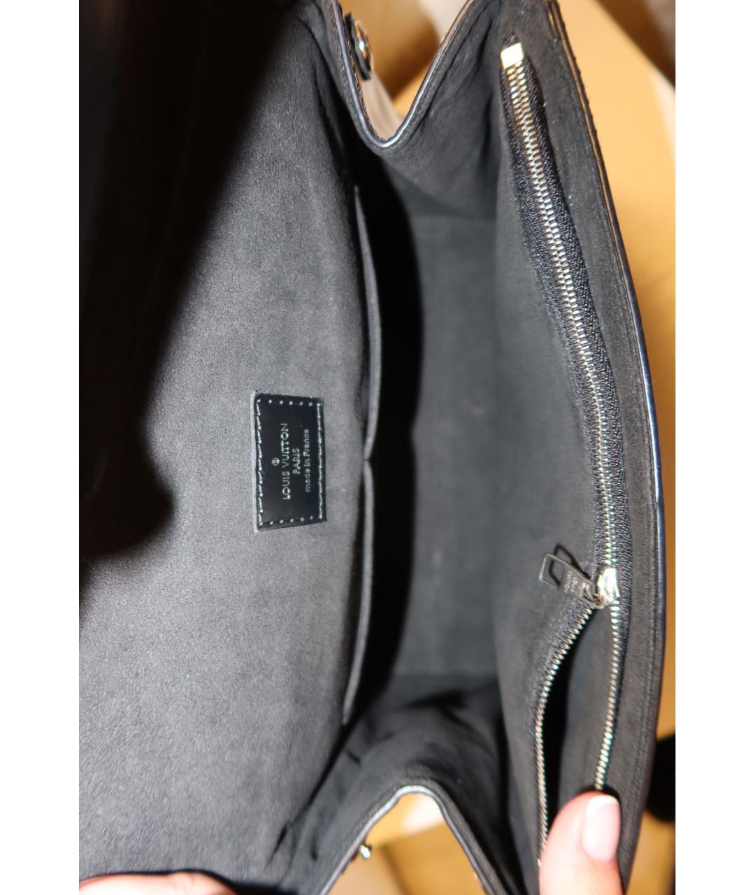 LOUIS VUITTON Черная сумка с короткими ручками, фото 4