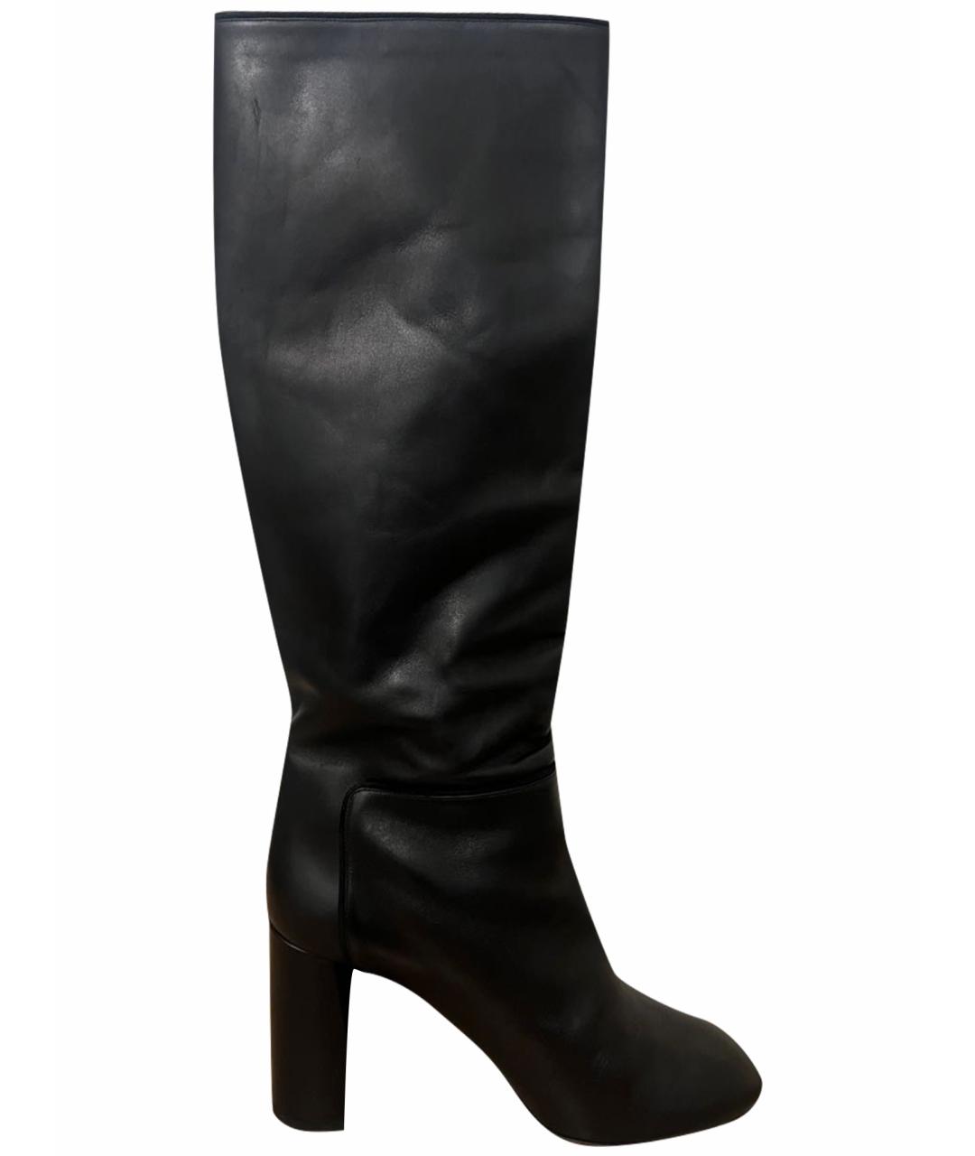 AQUAZZURA Черные кожаные сапоги, фото 1