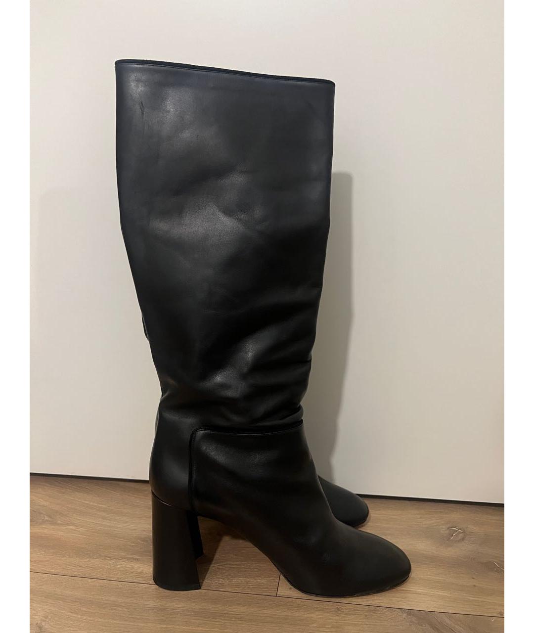 AQUAZZURA Черные кожаные сапоги, фото 7