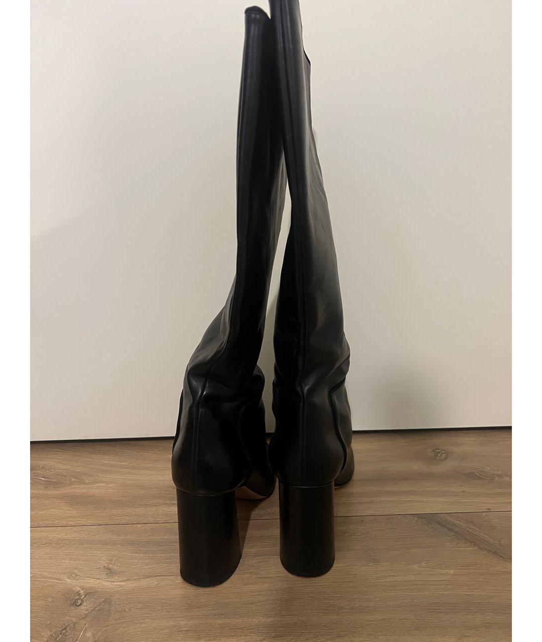 AQUAZZURA Черные кожаные сапоги, фото 4