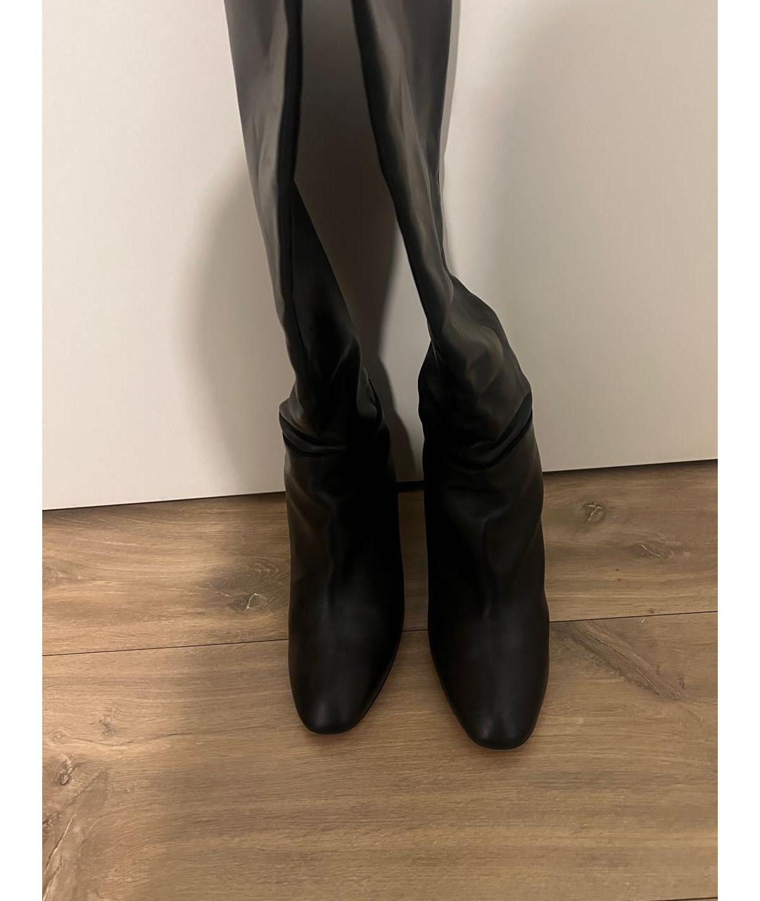 AQUAZZURA Черные кожаные сапоги, фото 3