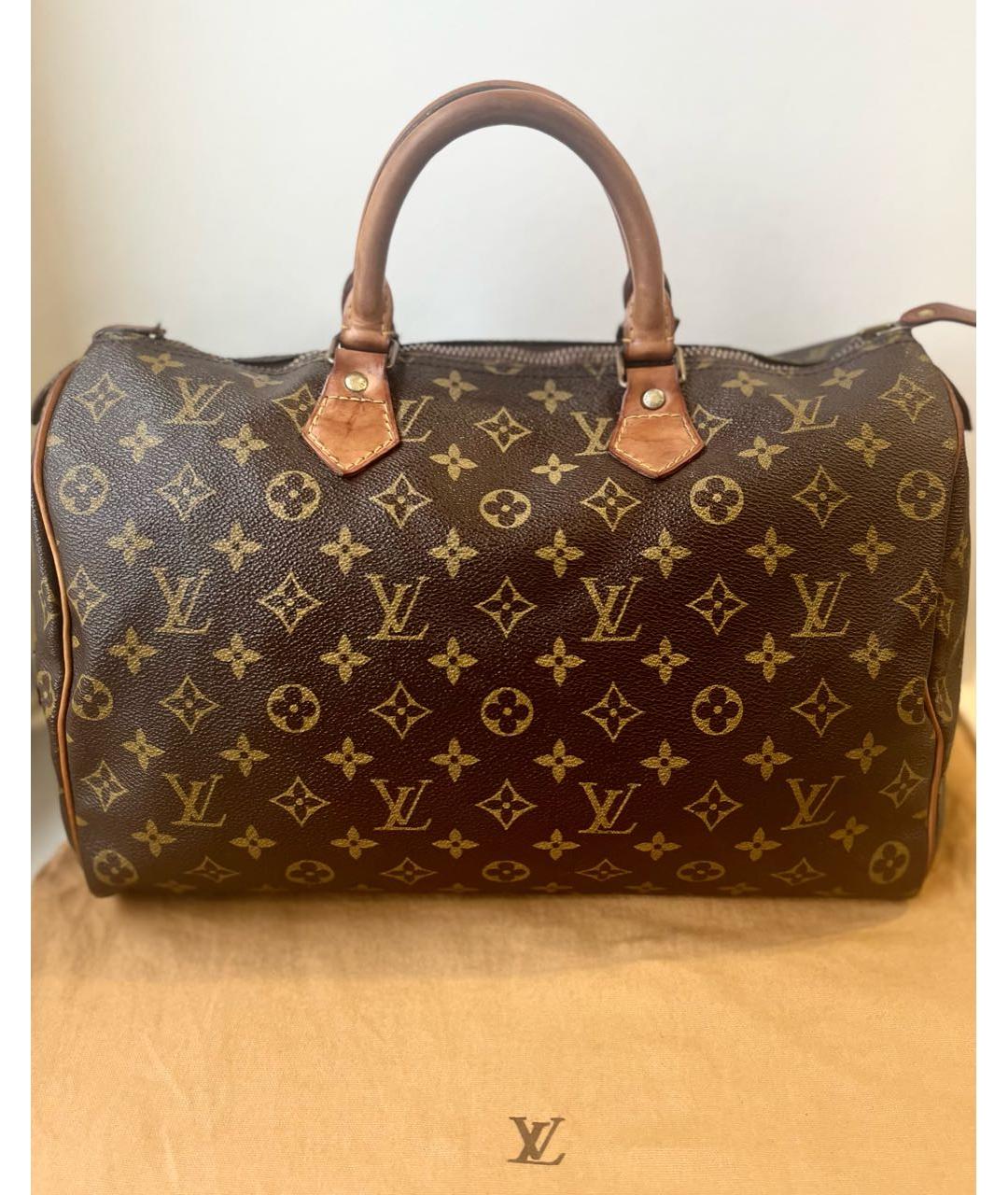 LOUIS VUITTON Коричневая сумка тоут, фото 9