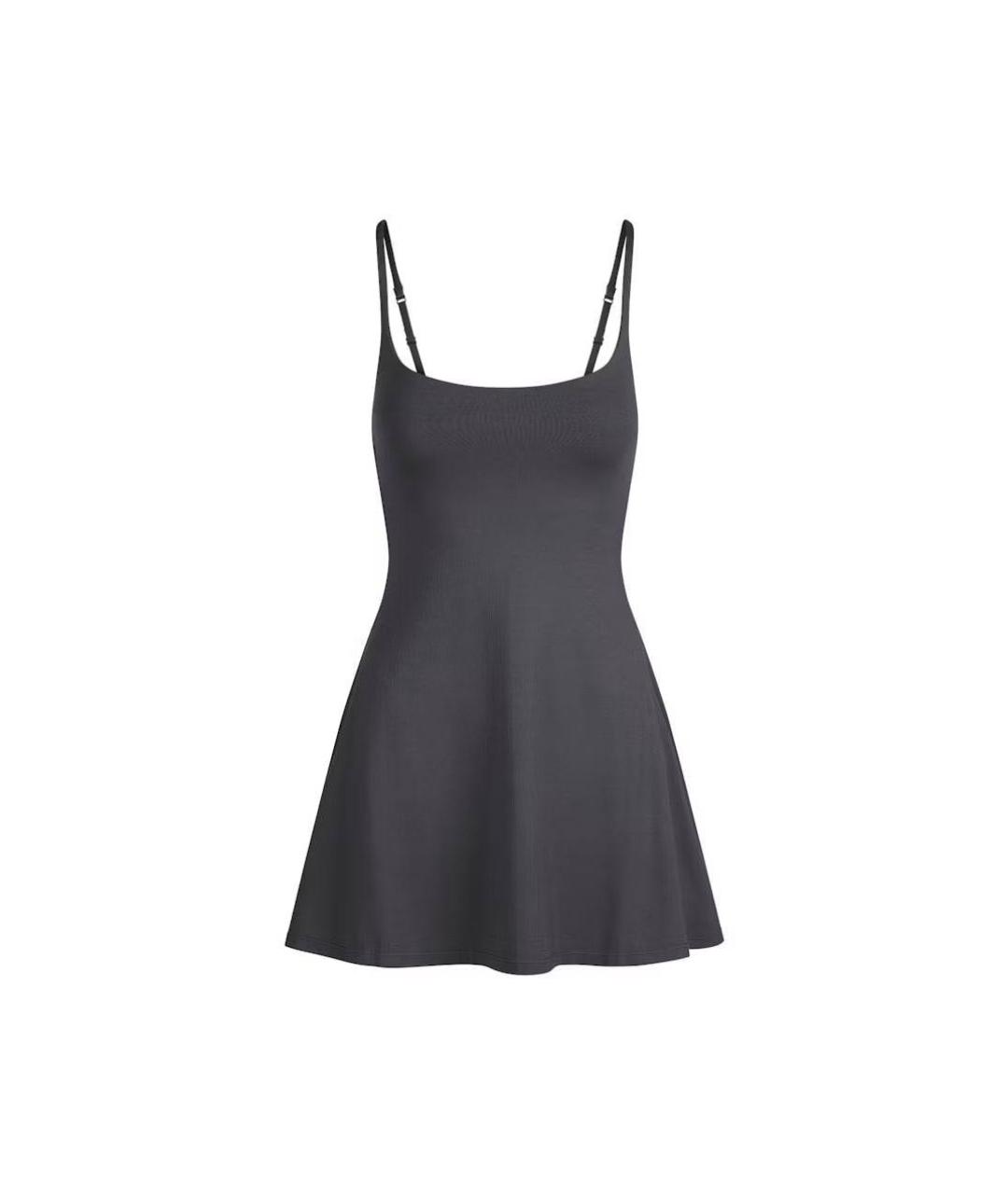 SKIMS Черное полиэстеровое повседневное платье, фото 3