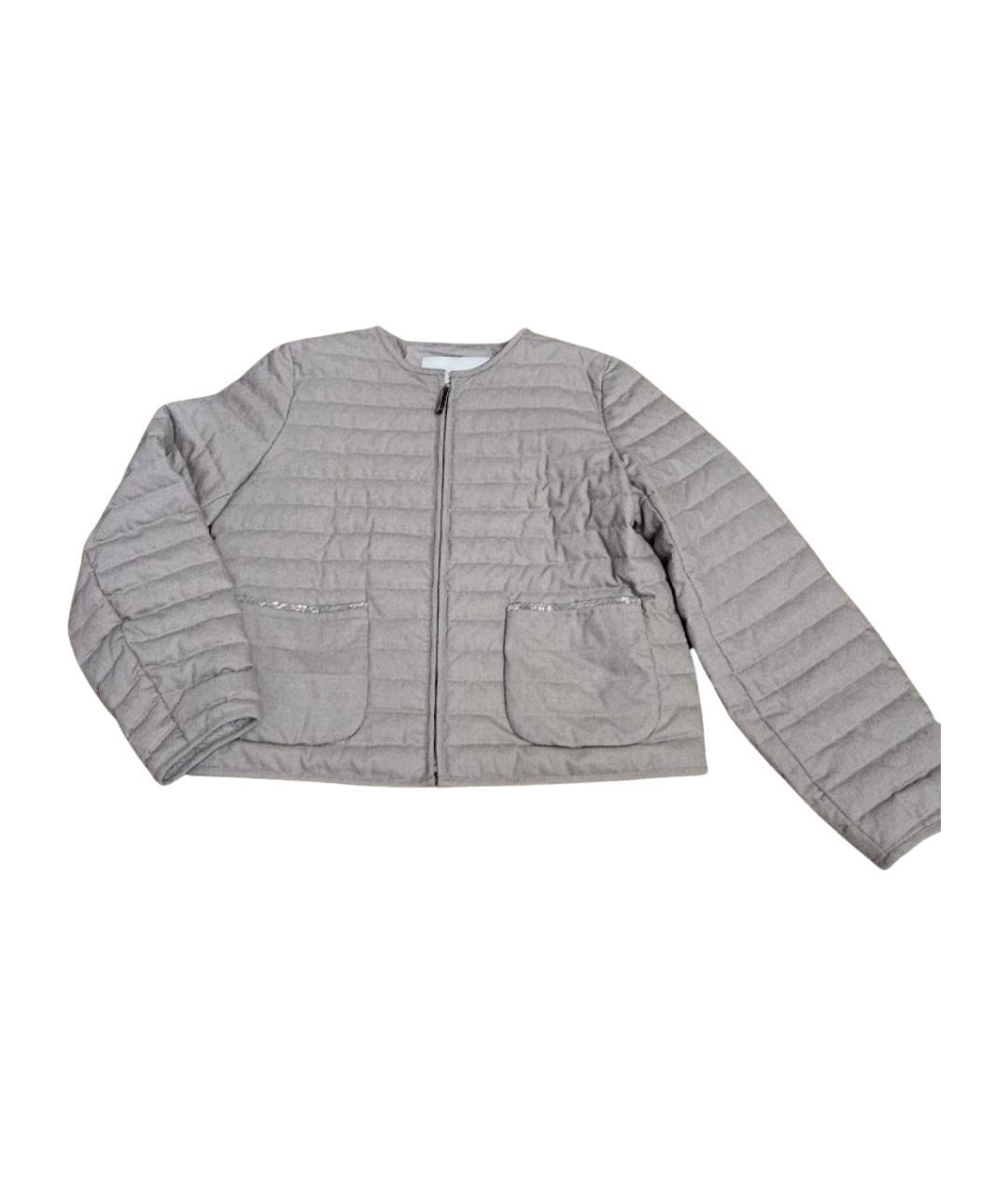 FABIANA FILIPPI Бежевая полиэстеровая куртка, фото 1