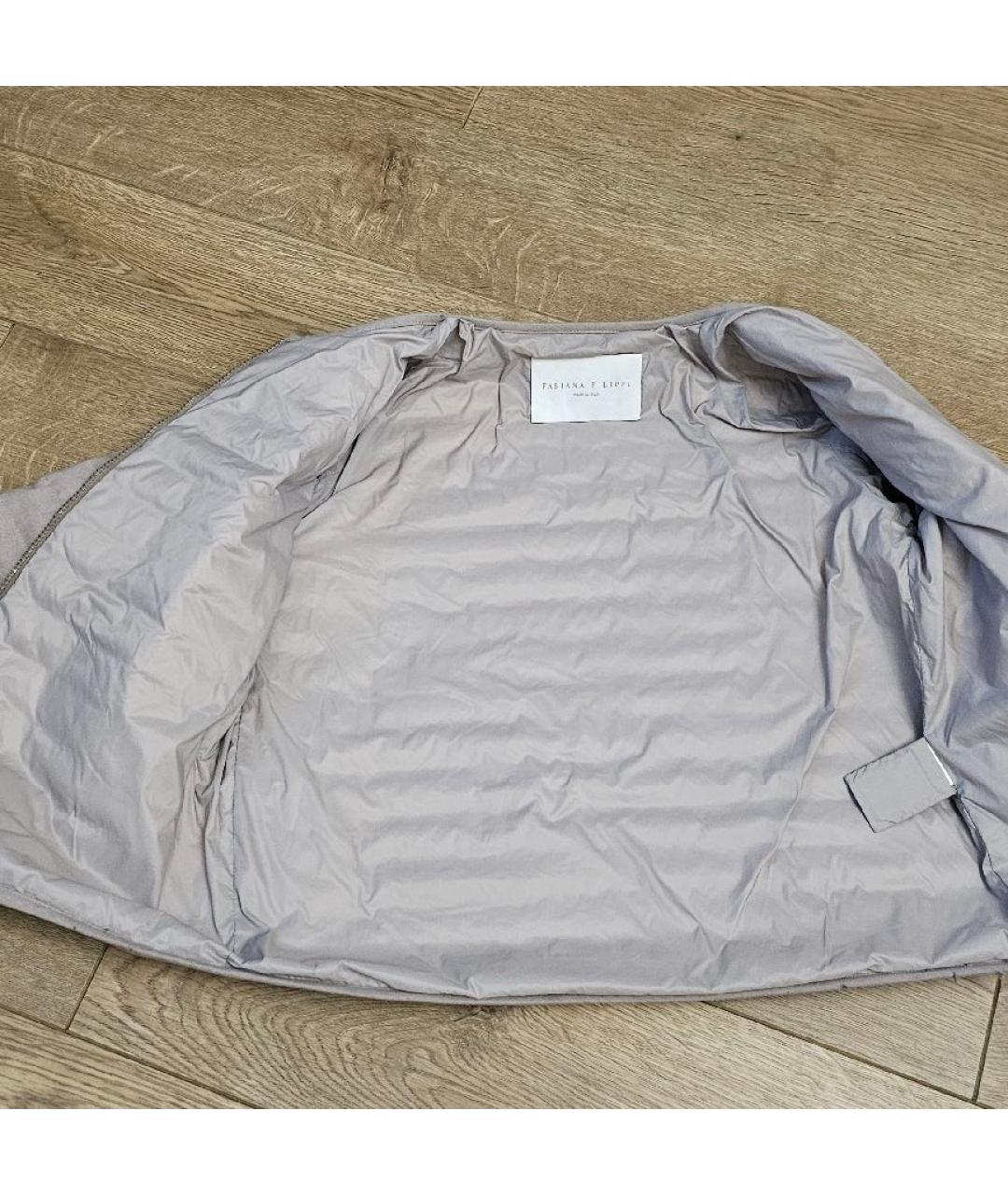 FABIANA FILIPPI Бежевая полиэстеровая куртка, фото 2