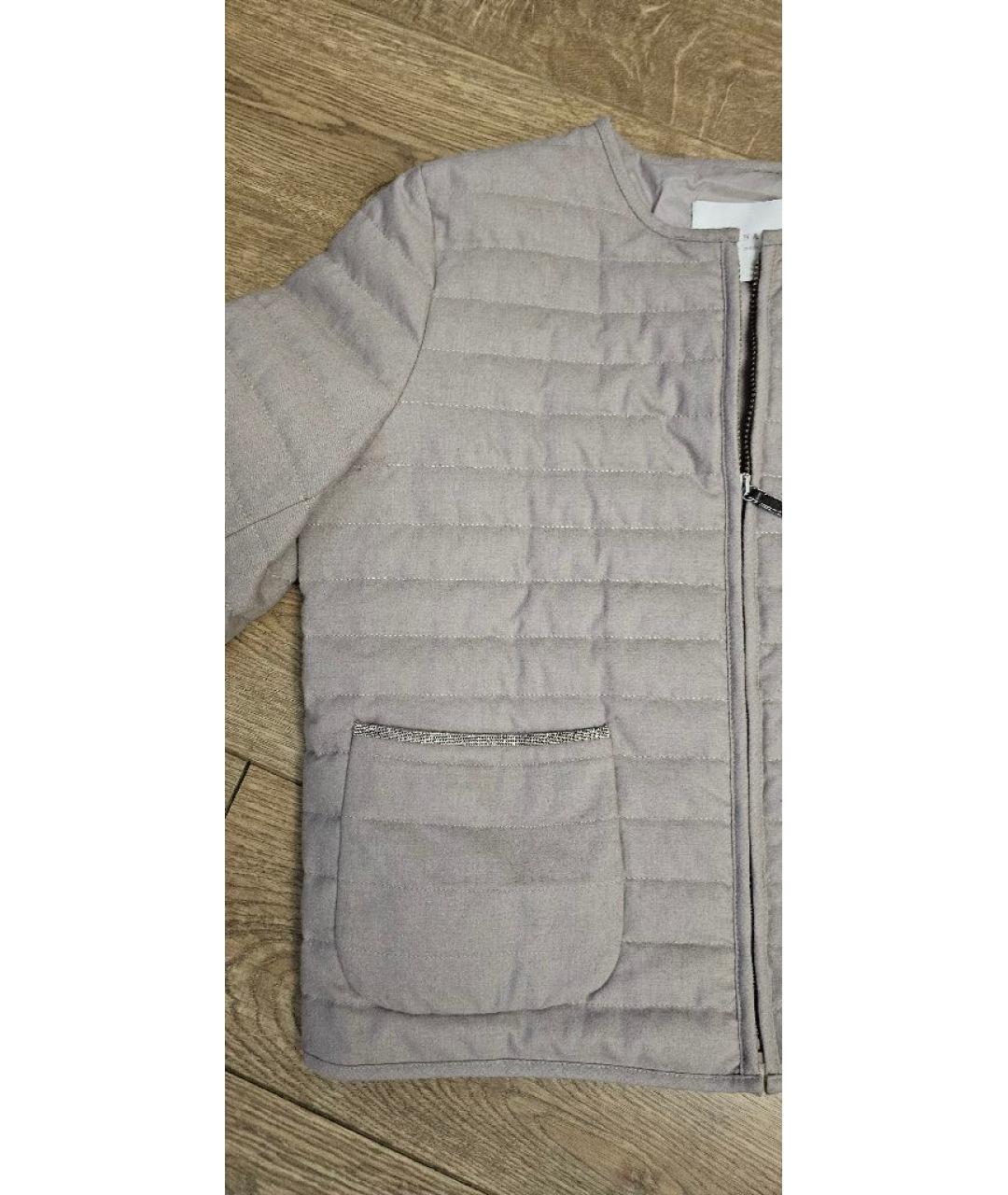 FABIANA FILIPPI Бежевая полиэстеровая куртка, фото 7