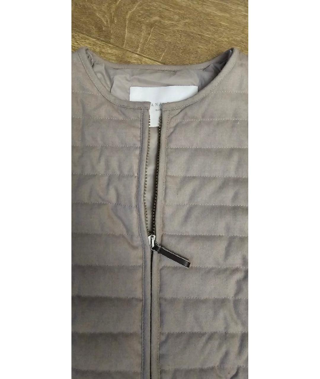 FABIANA FILIPPI Бежевая полиэстеровая куртка, фото 8