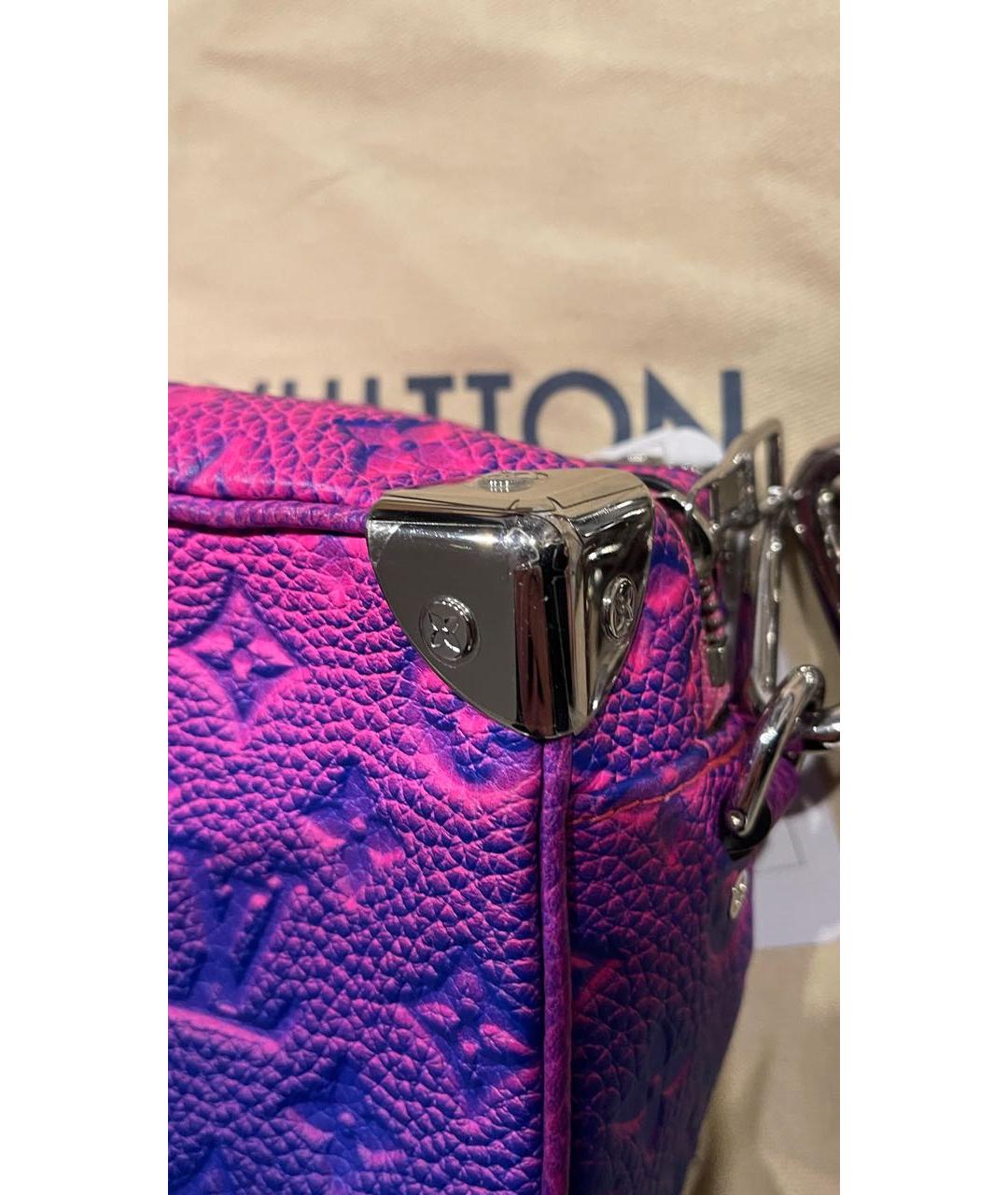 LOUIS VUITTON Фиолетовая кожаная сумка на плечо, фото 5