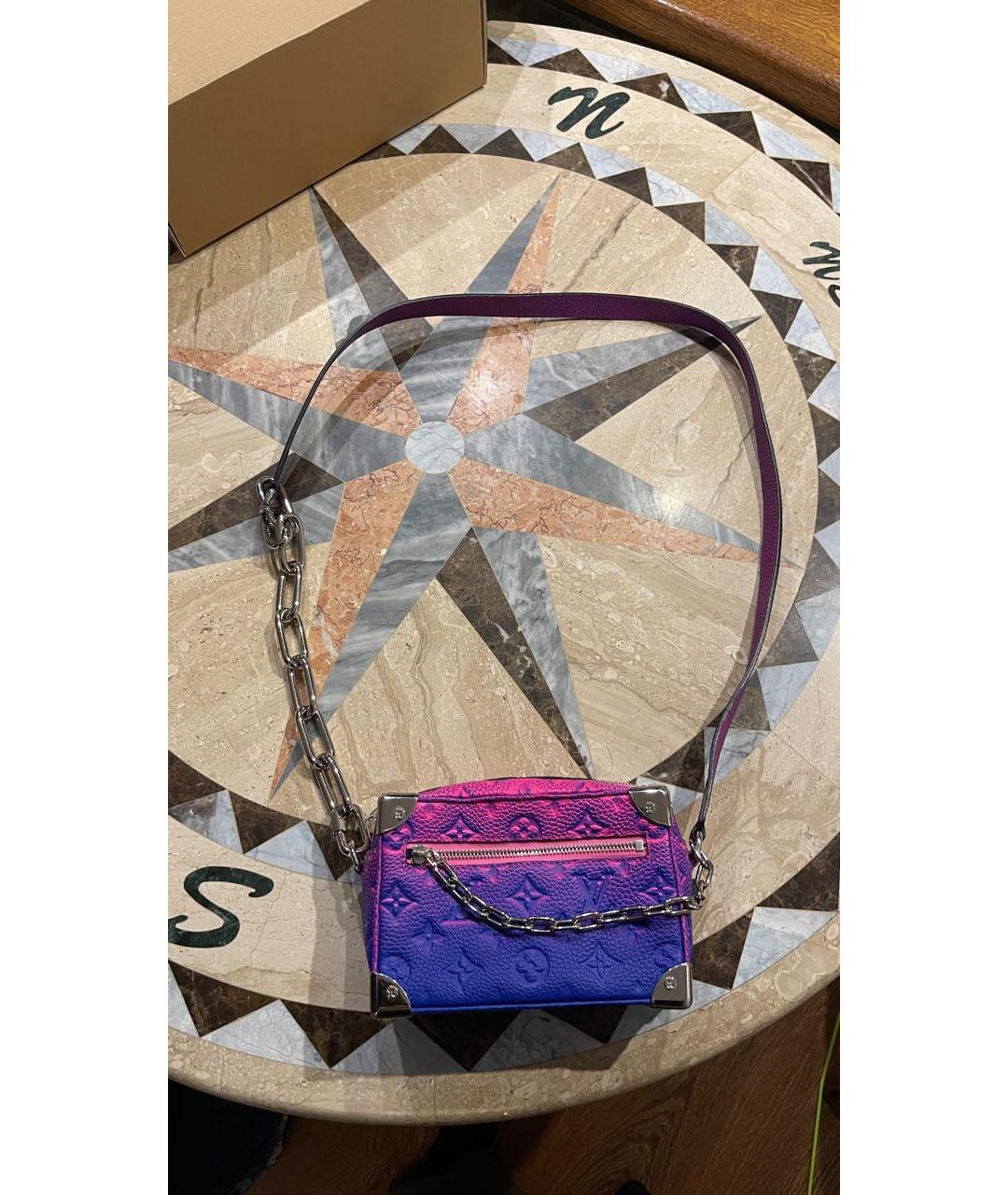 LOUIS VUITTON Фиолетовая кожаная сумка на плечо, фото 9