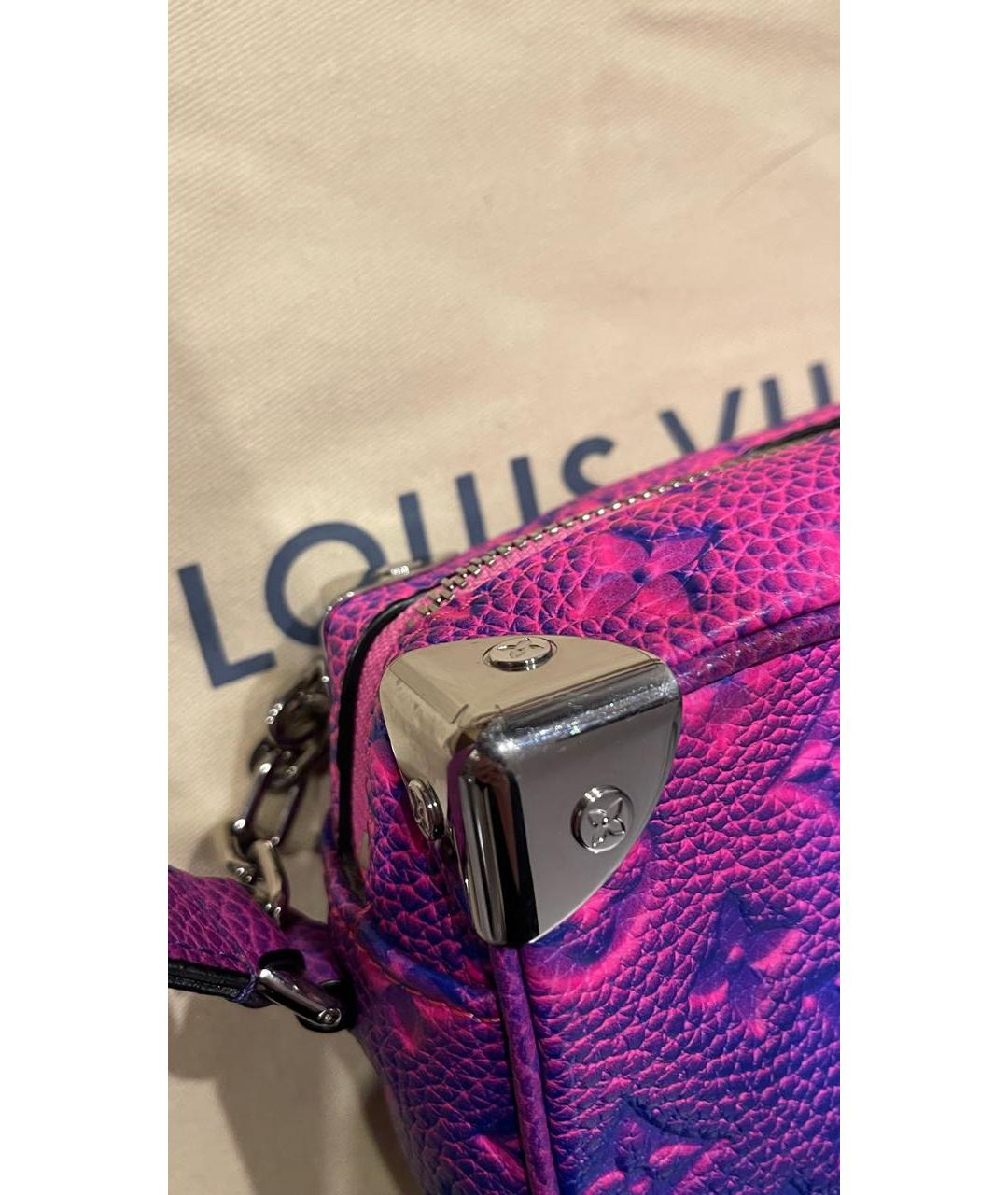 LOUIS VUITTON Фиолетовая кожаная сумка на плечо, фото 8