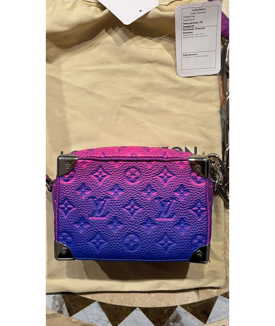 LOUIS VUITTON Фиолетовая кожаная сумка на плечо, фото 3